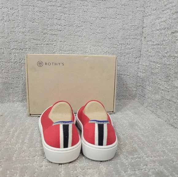 Rothys The Kids Sneaker Red Lollipop Slip On Shoes Little Kids Size 12, 13